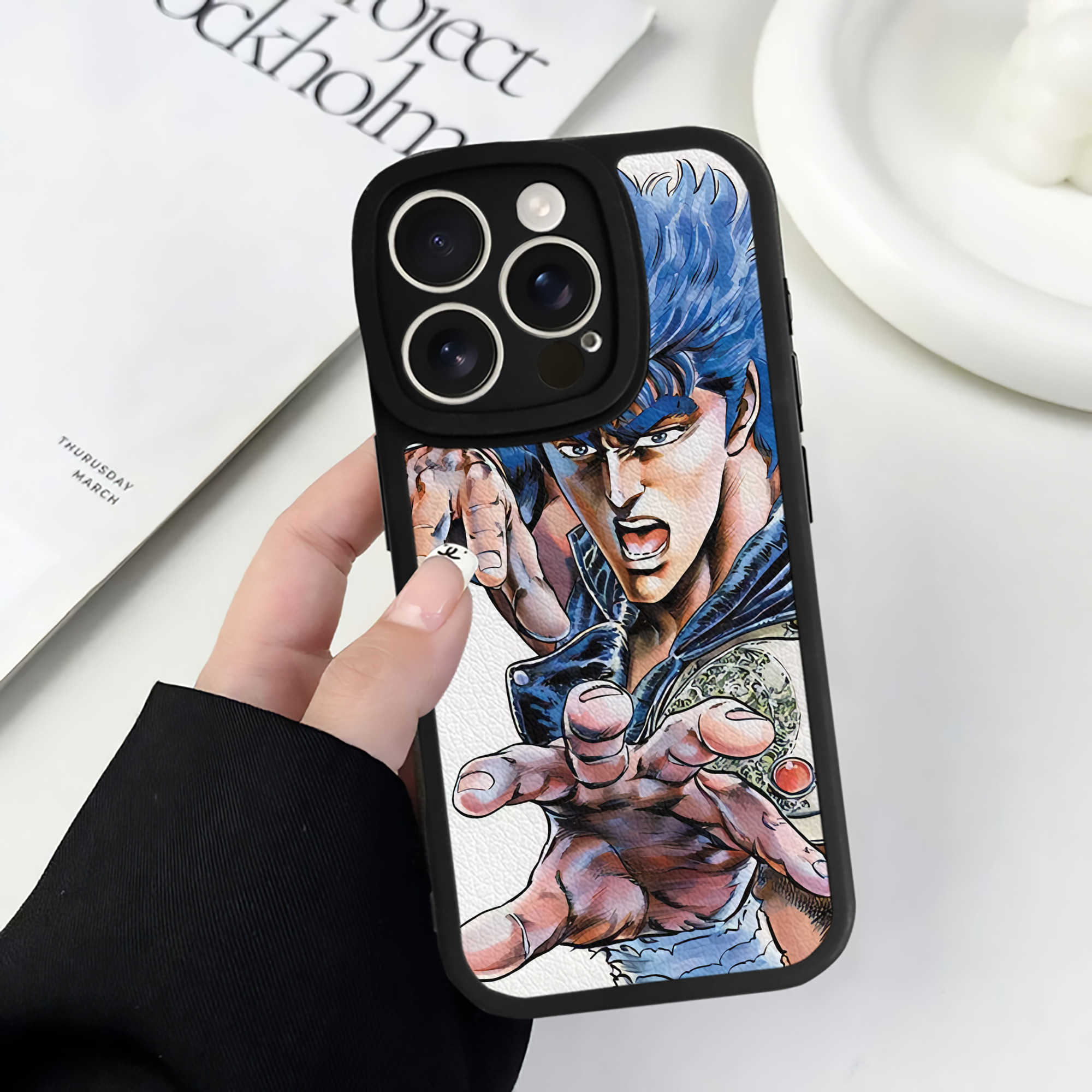 （画像用） 北斗の拳 Fist of the North Star 【iPhone 16シリーズ対応】シリコンスマホケース（レザー調） 材質：シリコン
